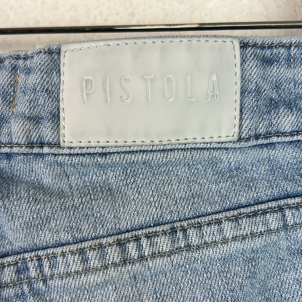PISTOLA High-Rise Straight Crop Distressed 27 - Picture 7 of 9